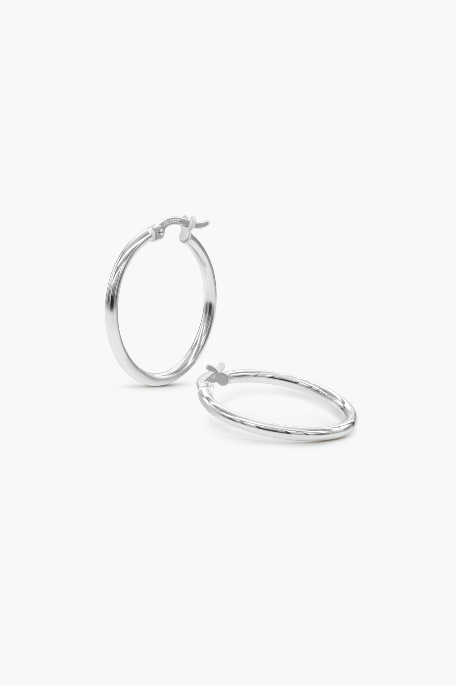 classy hoops - white boops-jewelry