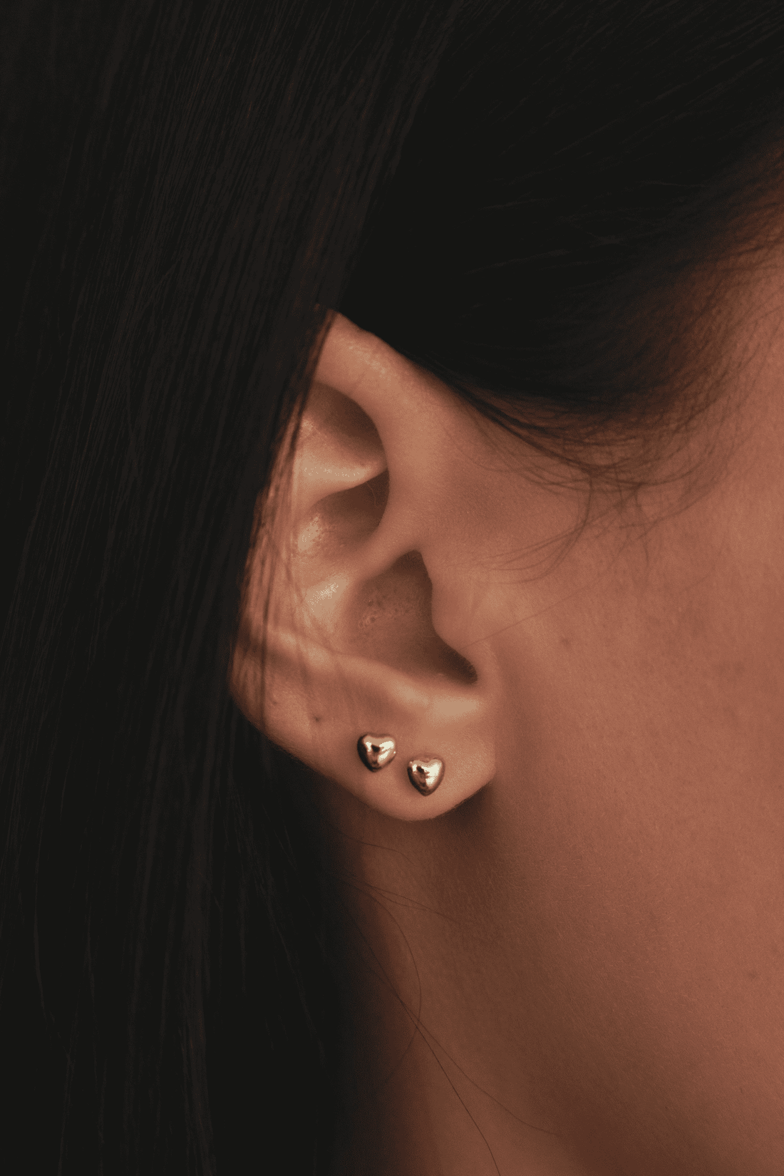 bubble heart stud boops-jewelry