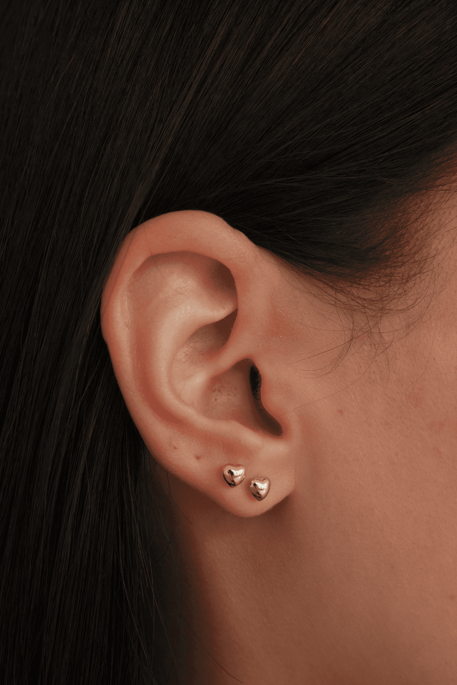 bubble heart stud boops-jewelry