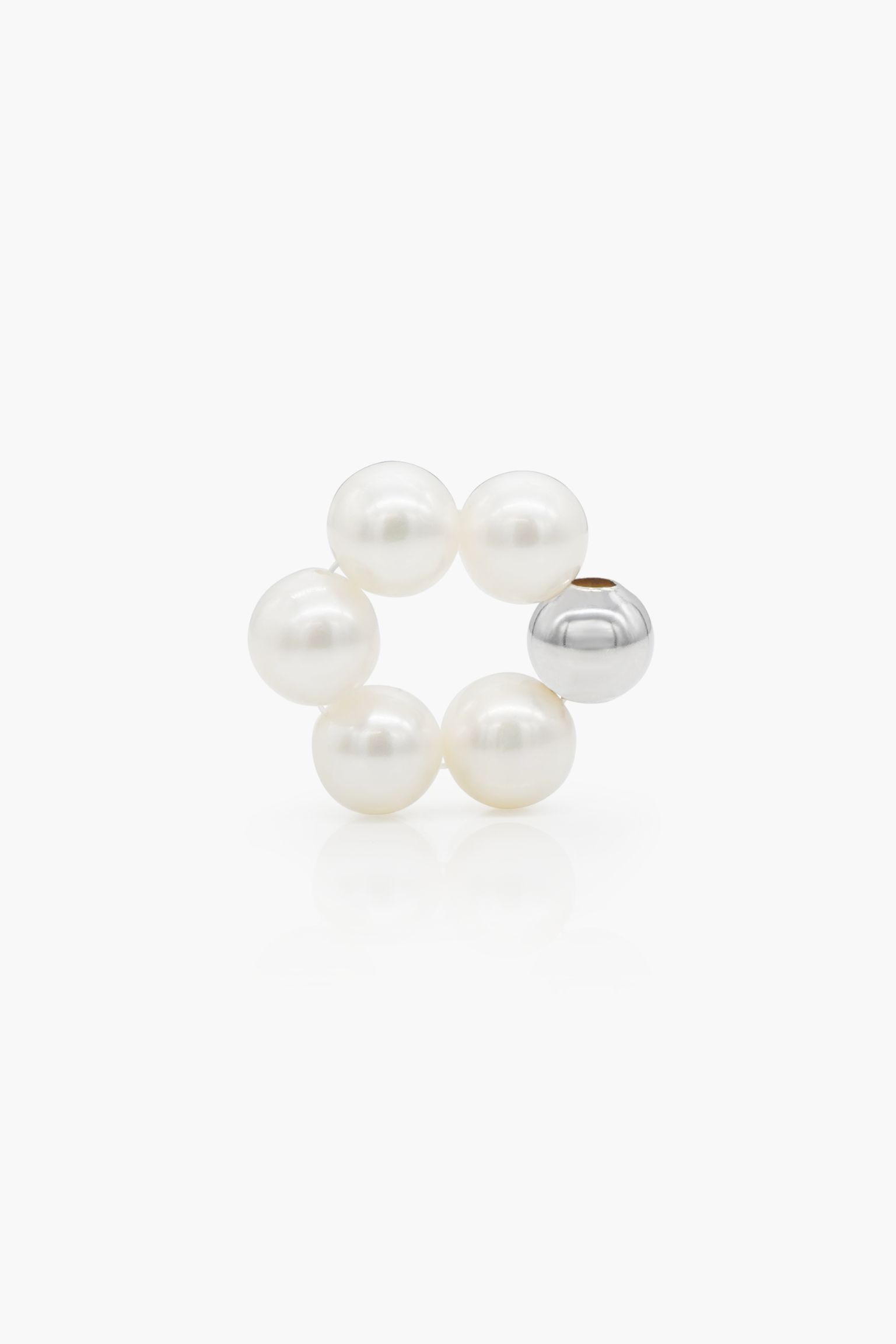 flower pearl charm - L boops-jewelry
