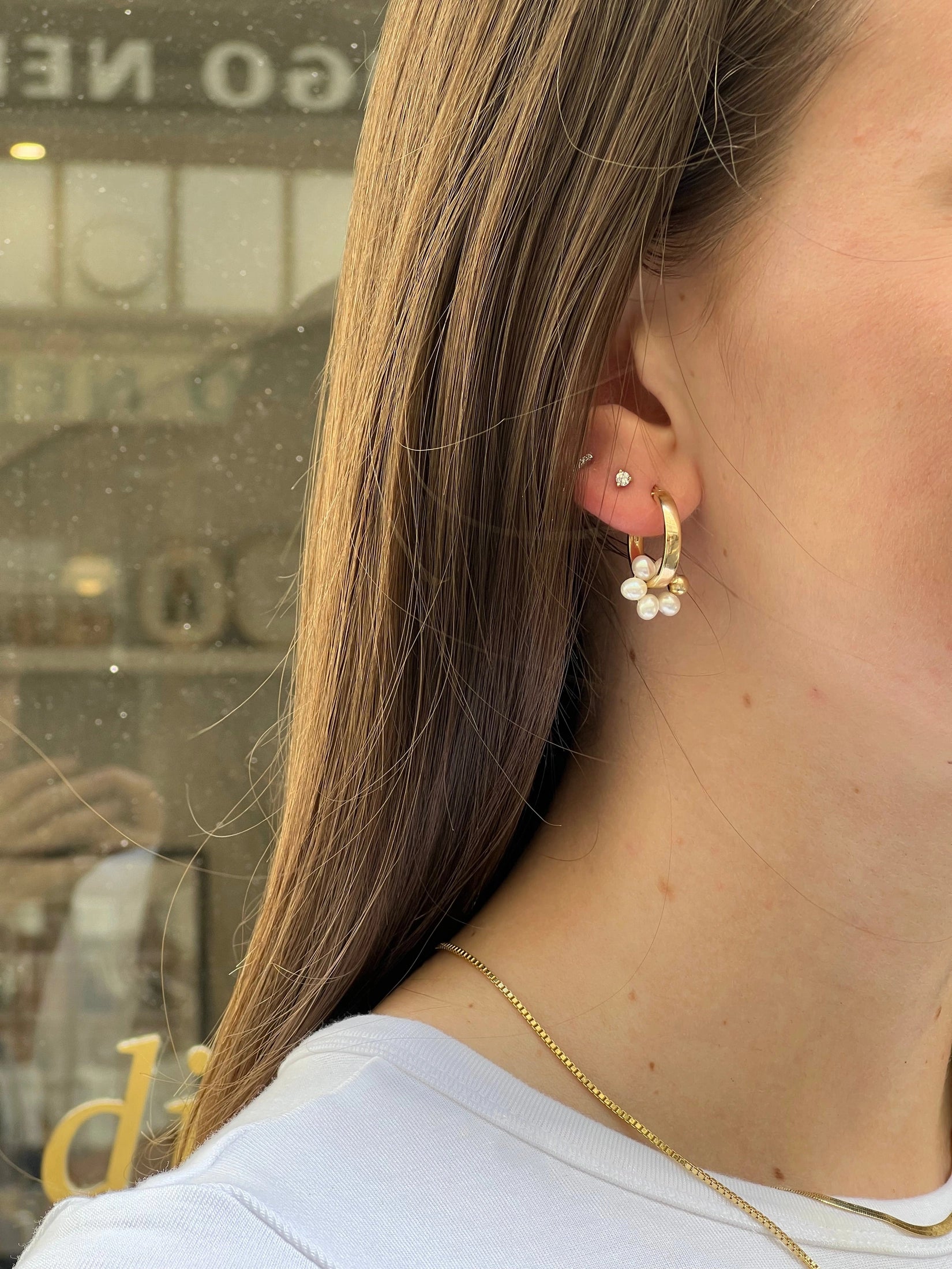 flower pearl charm - S boops-jewelry