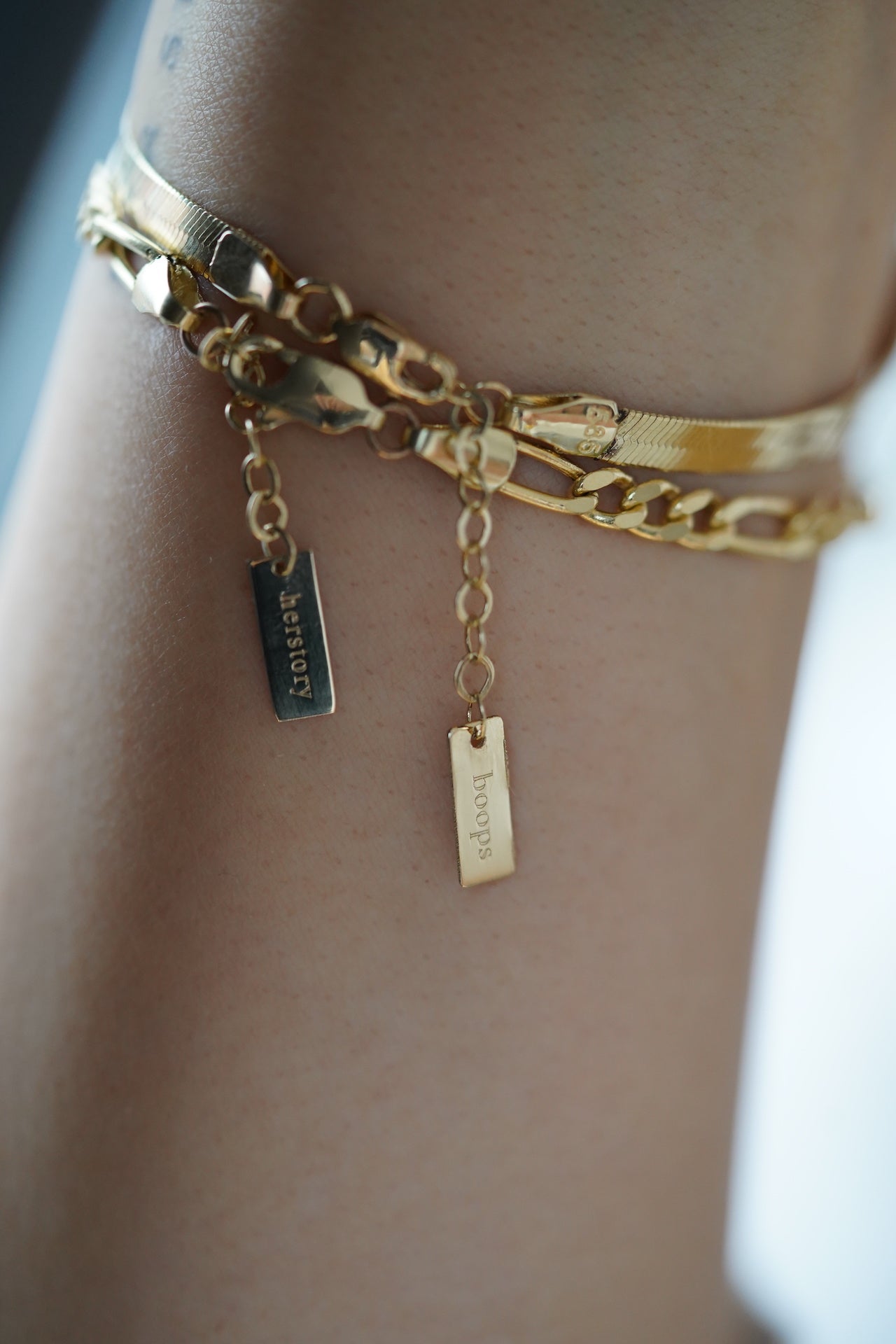 herstory herringbone boops-jewelry