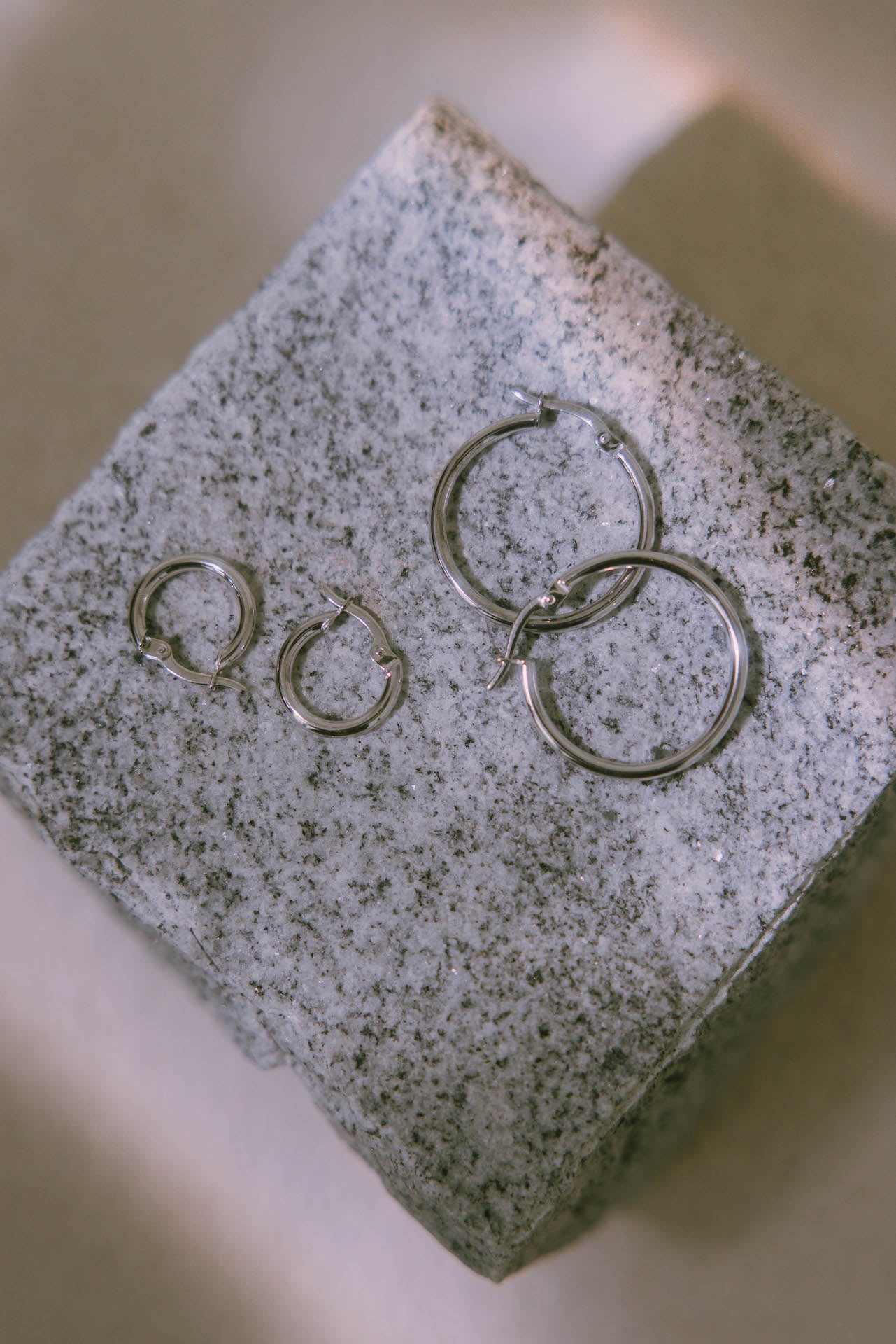 classy hoops - white boops-jewelry
