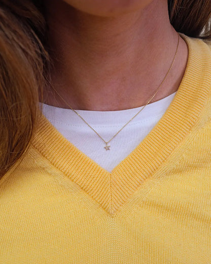 diamond star necklace