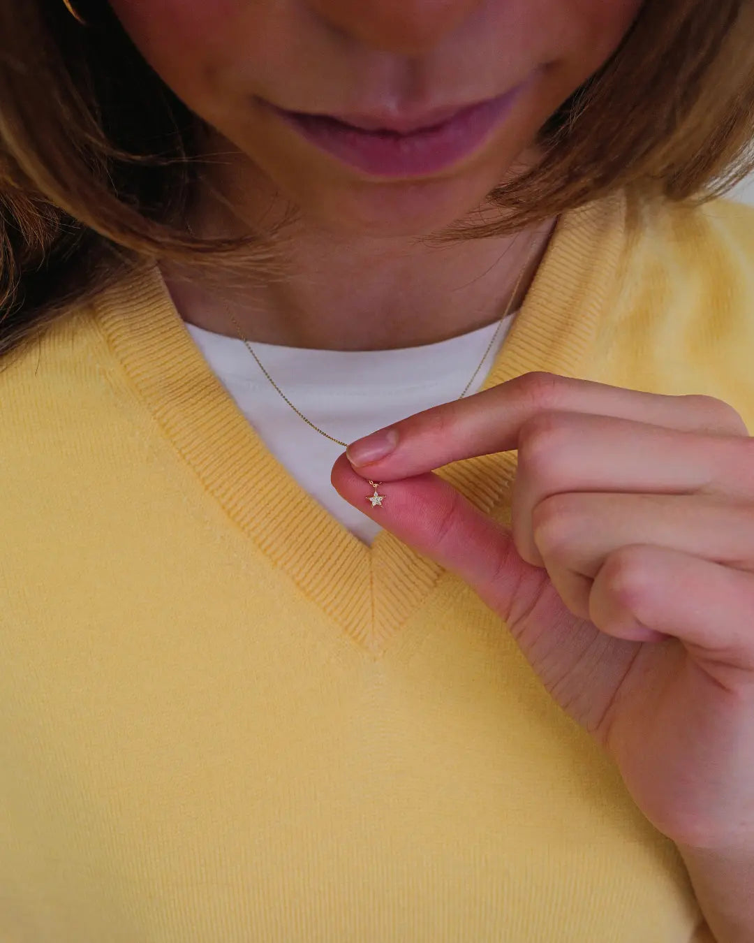 diamond star necklace