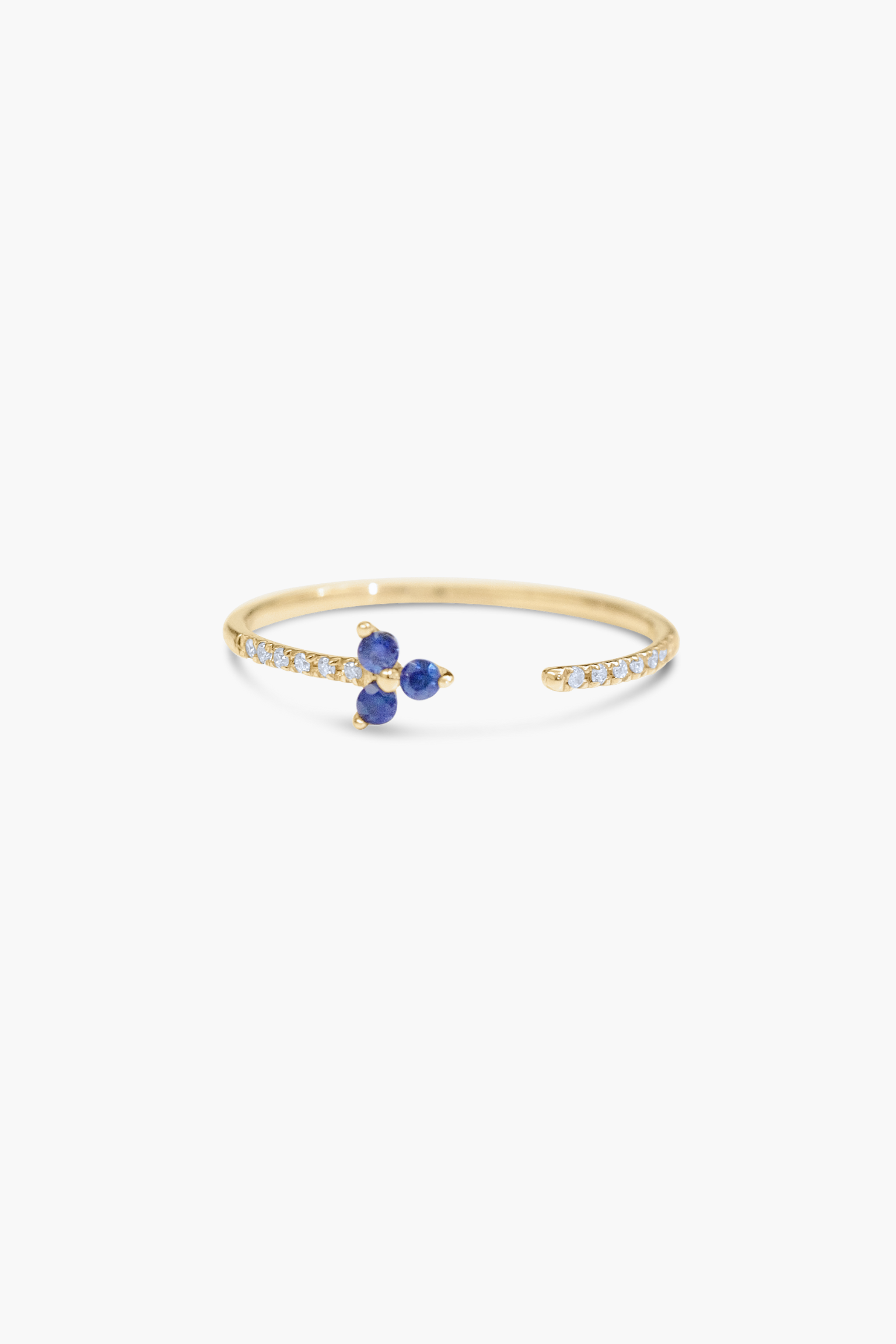 Ciel Ring mit Saphir & Diamanten | 14K Echtgold | Filigraner Goldring ...