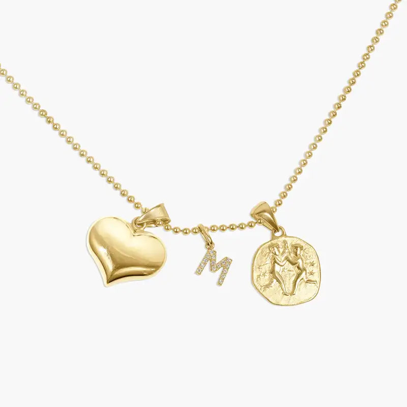 Anhänger Buchstabe und Herz