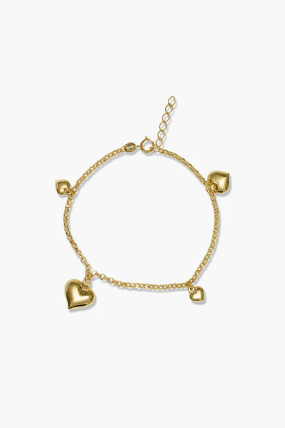 bubble heart bracelet