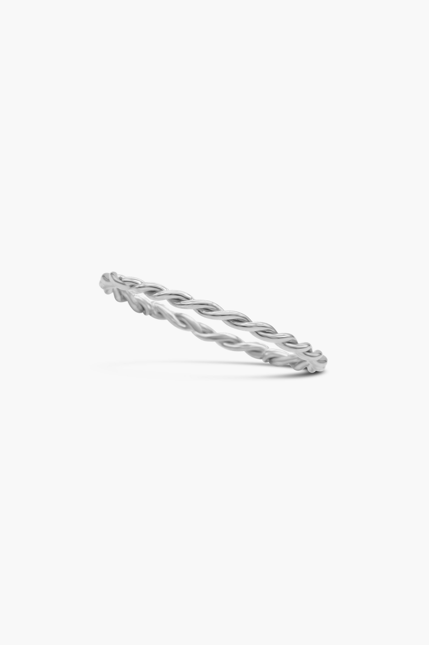 rope ring - white gold