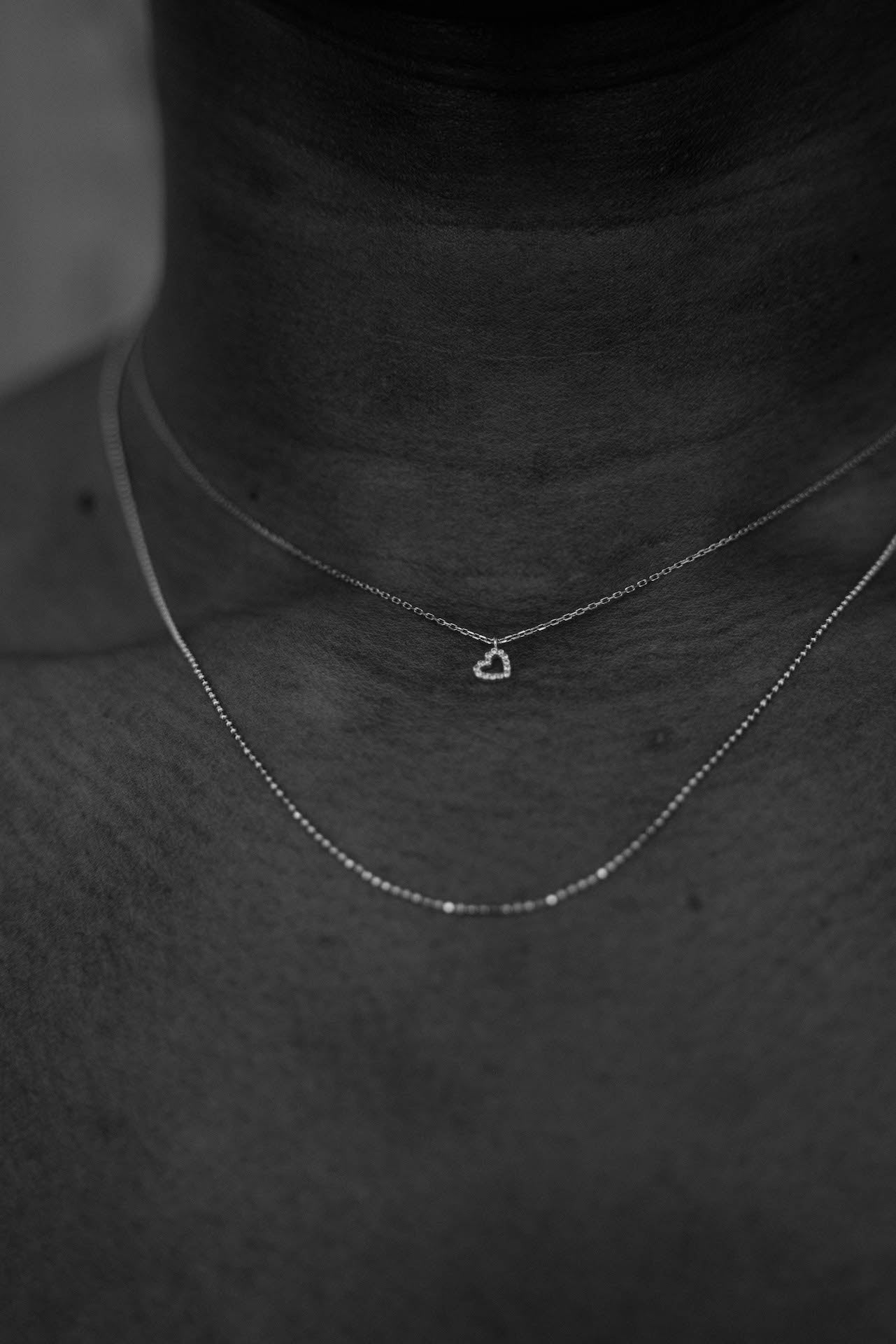 diamond heart necklace